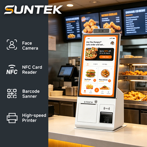Caisse enregistreuse en métal de 15,6 pouces, kiosque en libre-service avec imprimante de reçus de 80 mm pour les restaurants McDonald, KFC, QSR - Product Image 1