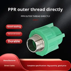 Phụ kiện nối ống nước nóng lạnh bằng kim loại hình tròn ren ngoài <span class=keywords><strong>PPR</strong></span>, kích thước 20/25/32mm, gia công - Product Image 5