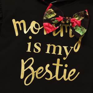 ชุดเสื้อผ้าเด็กผู้หญิง ลายดอกไม้ กางเกงขายาว ชุดสูท สินค้าขายดีจากแบรนด์เสื้อผ้าจีน - Product Image 4