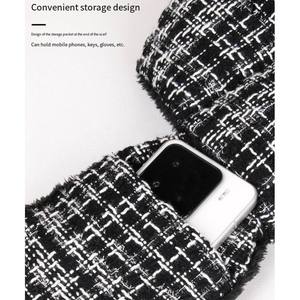 16 Years Factory Custom logo <strong>Tweed</strong> Tartan Plaid Neck Warmer for Women and Men Soft <strong>Scarf</strong> with Plush Lining - Product Image 3