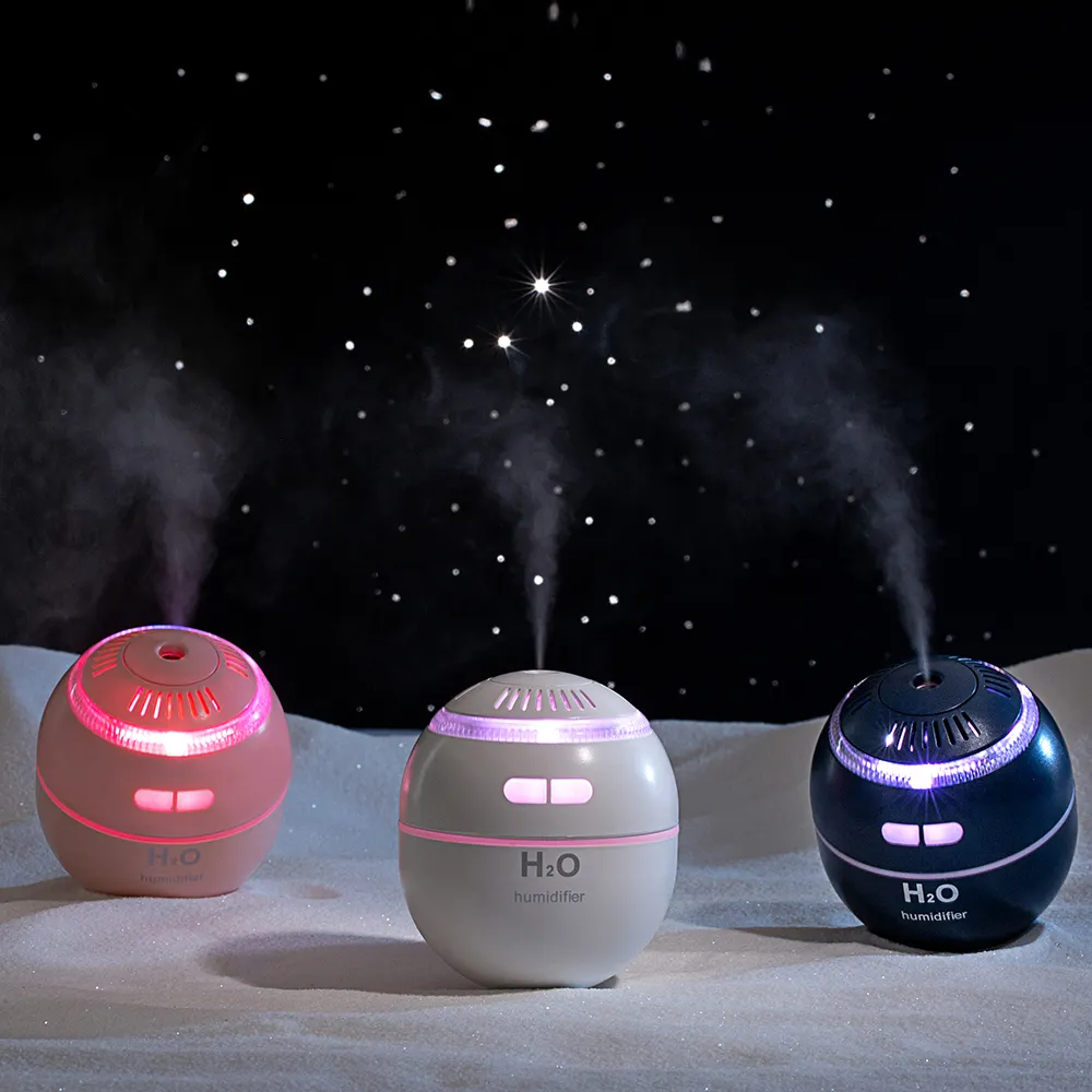 Portable Mini USB Rechargeable Tumbler Aromatherapy Air Humidifier diffuser with Colorful Night Light