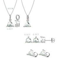 Vente en gros bas quantité minimale de commande S925 Collier en argent sterling Chaîne Moissanite Collier Boucles d'oreilles en or Test de réussite pour petite amie