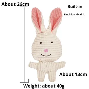 Mısır Tüyü Sesli Oyuncaklar Pembe Domuz Beyaz Tavşan Diş Kaşıyıcı Temizleyici Köpek Oyuncakları Stokta Yeni - Product Image 6