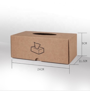 Pliant Boîte de Mouchoirs En Papier BRICOLAGE pour L'usage À La Maison Salle à manger Stockage Boîte <span class=keywords><strong>Kraft</strong></span> - Product Image 4