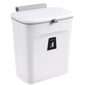 Grande Capacidade Wall Mounted Trash Can com Tampa Cozinha Pendurado Lixo <span class=keywords><strong>Bin</strong></span> Dustbin Waste Storage <span class=keywords><strong>Bin</strong></span> Feito de plástico - Product Image 5