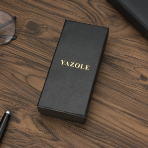 YAZOLE D H-035 Hot Bán Biểu Tượng Tùy Chỉnh Hộp Đồng Hồ Chất Lượng Hình Chữ Nhật Đen Quà Tặng Đồng Hồ Trường Hợp OEM Bao Bì Hộp Bán Buôn - Product Image 3