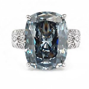 Personalized Jewelry Eco-friendly Copper Bird's Nest Cut 12*16mm Zircon Chunky Brass Statement Waterproof <b>Ring</b> for Women Tu - Product Image 1