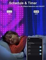 Guirlande lumineuse LED intelligente pour fête, mariage, Noël, 1m 2m 3m 400 LED RGB adressables, contrôlable par application, décorations de rideau lumineux