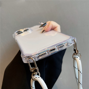 Collier bandoulière <span class=keywords><strong>cordon</strong></span> lanière Transparent étui rigide pour <span class=keywords><strong>iPhone</strong></span> 14 13 12 MiNi <span class=keywords><strong>11</strong></span> Pro Max XS XR X SE 3 housse antichoc <span class=keywords><strong>transparente</strong></span> - Product Image 5