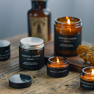 Private Label Essential Oil Unique Candle Glass Jars Dry Flowers Aromatherapy Luxury Crystal Soy Wax Scented Candles