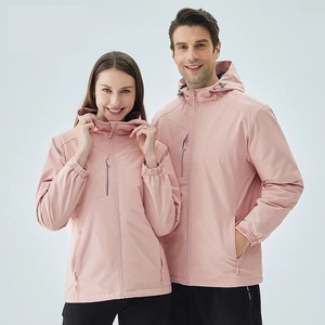 Chaqueta impermeable suave de poliéster con logotipo bordado y cremallera completa para hombre, uniforme corporativo de equipo, chaqueta Softshell para mujer - Product Image 6