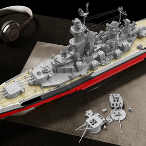 98007 Maquette de porte-avions de guerre USS <span class=keywords><strong>Missouri</strong></span> de la Seconde Guerre mondiale, blocs de construction en plastique ABS à structure multicouche - Product Image 4
