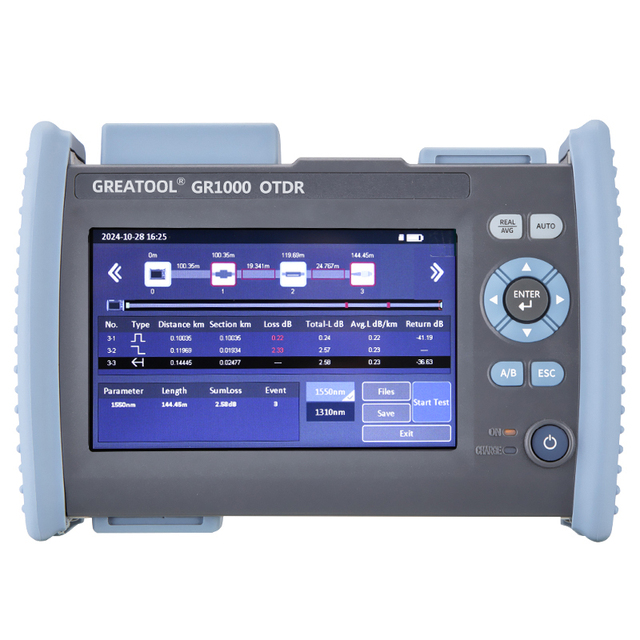 Handheld Fiber Optic OTDR Tester Mini Optical Time Domain Reflectometer Machine Equipment 1310/1550nm Live Active Fault Locator