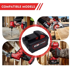 Milwaukee <span class=keywords><strong>M</strong></span> 18S Pil 48-11-1850 48-11-1860 ile uyumlu 18V 12.0Ah Yüksek Çıkışlı Yedek Pil, Milwaukee 18V Aletleriyle Uyumlu - Product Image 6