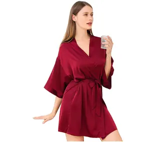 Robe de soirée longue en soie pour femmes, luxueuse tenue de bain, vente en gros