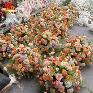 ลูกบอลดอกกุหลาบหรูหราแบบเรียบเนียนสำหรับตกแต่งโต๊ะอาหาร สีส้มสดใส เหมาะสำหรับตกแต่งงานแต่งงาน - Product Image 2