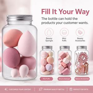 Juego de Esponjas de Maquillaje al por Mayor, Personalizadas, Transparentes, en Forma de Gota de Agua, de Varios Tamaños, para Base de Maquillaje, Herramientas de Belleza - Product Image 3