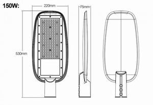Farolas V de 220-240V 100lm/W, farolas de 30W, 80W, 120W, 180W, IP65, impermeables, LED para exteriores, 2 años de garantía - Product Image 4