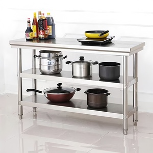 Tavolo <span class=keywords><strong>da</strong></span> <span class=keywords><strong>Lavoro</strong></span> in Acciaio Inox Resistente, <span class=keywords><strong>Banco</strong></span> <span class=keywords><strong>da</strong></span> <span class=keywords><strong>Lavoro</strong></span> Smontabile per Cucine Commerciali, Hotel, Ristoranti e Fabbriche - Product Image 4