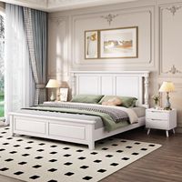 Lit en bois massif de style américain pour chambre à coucher, noir, blanc, noyer, multifonctionnel 1,8*2m, ensemble de chambre à coucher avec rangement à pression d'air