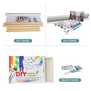 Decoración del hogar DIY aceite flor niña dibujos animados pintados a mano Kits pared lienzo retrato DIY pintura por números ani - Product Image 5