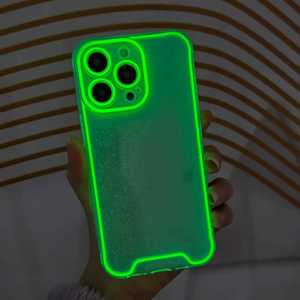 AilesTecca Coque de téléphone lumineuse en gros pour <span class=keywords><strong>iPhone</strong></span> 15 14 13 12 11 Xs <span class=keywords><strong>Xr</strong></span>, protection TPU, coque de téléphone noctilucente - Product Image 1