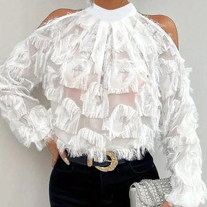 เสื้อเกาะอกแขนยาวสำหรับผู้หญิงแฟชั่นฤดูใบไม้ผลิใหม่ - Product Image 1