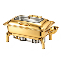 Réchauds de buffet professionnels en acier inoxydable 9L, chauffe-plats à gaz pour la restauration et la préparation des aliments