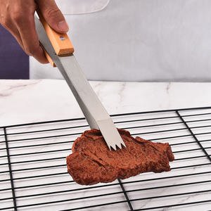 Vente en gros BBQ Acier inoxydable Grill Trois ensembles Manche en bois Fourchette <span class=keywords><strong>Mini</strong></span> <span class=keywords><strong>Pelle</strong></span> Clip - Product Image 6