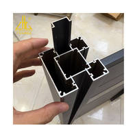 Sistem Pagar Privasi Taman Hunian Zhongchang Profil Pagar Aluminium Motif Kayu Perakitan Mudah Kit Pagar DIY Bahan Slat