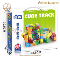 Jouets éducatifs pour enfants, blocs de construction de voitures sur rail, assemblage DIY, formes multiples, STEM, train électrique, cubes en plastique