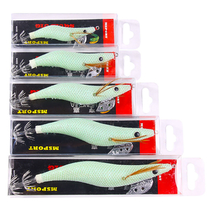 Vente en gros de leurres en bois ABS blanc lumineux pour crevettes et calmars, appâts de pêche pour poulpes en eau salée, tailles <span class=keywords><strong>2</strong></span>.0 #   <span class=keywords><strong>2</strong></span>.5 #   3.0 #   4.0 # - Product Image 2