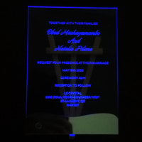 Carte d'invitation de mariage personnalisée de haute qualité en acrylique transparent avec mots personnalisés
