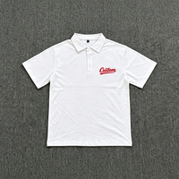Polo décontracté pour homme, style business, manches courtes, coupe ample, 100% coton, logo brodé 3D, polo de golf