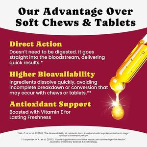 Suplemento Líquido de Alta Calidad Oscar Silybum, Raíz de Jengibre, <span class=keywords><strong>Colina</strong></span>, Raíz de Diente de León, Digestión, Salud Inmunológica, Sabor a Carne para Perros - Product Image 5
