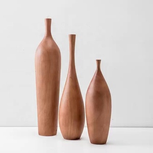 Scultura Vaso in Legno Massello Intagliato a Mano, Arte Decorativa Astratta Moderna da Pavimento, Marca <span class=keywords><strong>RUYA</strong></span>, 12.4x39.4cm, Riutilizzabile per la Casa - Product Image 5
