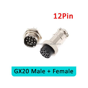 Grosir Pabrik CE RoHS GX20 konektor Panel kawat cepat penerbangan melingkar 12 Pin GX20 adaptor steker soket bokong kacang betina pria - Product Image 2