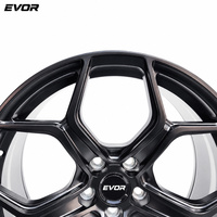 Jantes forgées EVOR noires à 5 branches en Y, personnalisées 5x112 5x114.3 5x120 18 19 20 21 22 pouces en stock pour BMW Audi