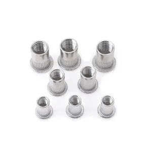 Inserts Rivet Nut/ Flat Head Metric Rivet Nut Threaded Inserts Nutsert Countersunk Head Splied M5 M6 M8 Riveting Nut Made In China