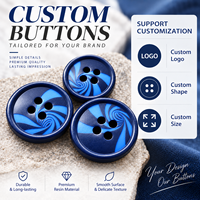 Kancing Baju Bulat Spiral Biru Tua Cyan untuk Jas, Mantel, Pakaian Wanita, Jahitan, dari Pabrik