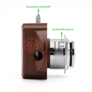 Serrure de meuble pour caravane S6214B, grande serrure à bouton poussoir <span class=keywords><strong>marron</strong></span> pour camping-car - Product Image 4