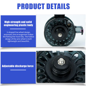 Moulinet de pêche à glace lisse 51MM/61MM, moulinet de lancer frontal d'hiver avec anneau de guidage - Product Image 4