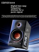 Edifier MR4BT pour système audio sans fil mini haute fidélité de qualité studio à volume élevé avec 4 haut-parleurs audio haute résolution en bois