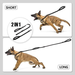 Guinzaglio per cani riflettente staccabile OEM 2 in 1 guinzaglio per cani con cintura di sicurezza per <span class=keywords><strong>auto</strong></span> collare per cani e guinzaglio Set forniture per animali domestici accessori per animali domestici - Product Image 2