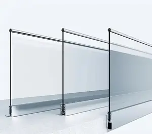Balcony Terrace Stainless Steel Frameless Glass Aluminum channel Railing for Outdoor