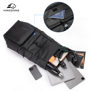 Kingsons Laptop Backpack Large Capacity 20-35L Multi Functional <b>Computer</b> <b>Bag</b> Unisex Everyday Use Solid Color - Product Image 3