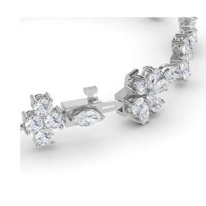 Bracelet en or/or rose avec diamant de laboratoire de luxe pour unisexe, taille radiant, brillance exceptionnelle, esthétique délicate et élégante - Product Image 3