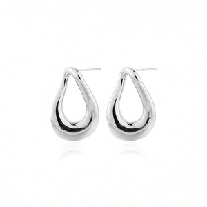 Amy Amy Fashion <b>Stud</b> Earrings Water Drop Shape <b>Silver</b> Plated For Women Classic Jewelry Gift PE0269 - Product Image 3