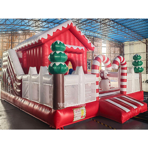 Casa Inflable Comercial de Navidad, Casa Gigante de Jengibre, Casa Inflable para Niños con Tobogán de Muñeco de Nieve para Fiestas y Eventos - Product Image 2