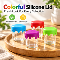 Récipient de stockage d'herbes à haute étanchéité avec couvercle en bois et silicone, protection UV, écologique, biodégradable, en verre borosilicate
